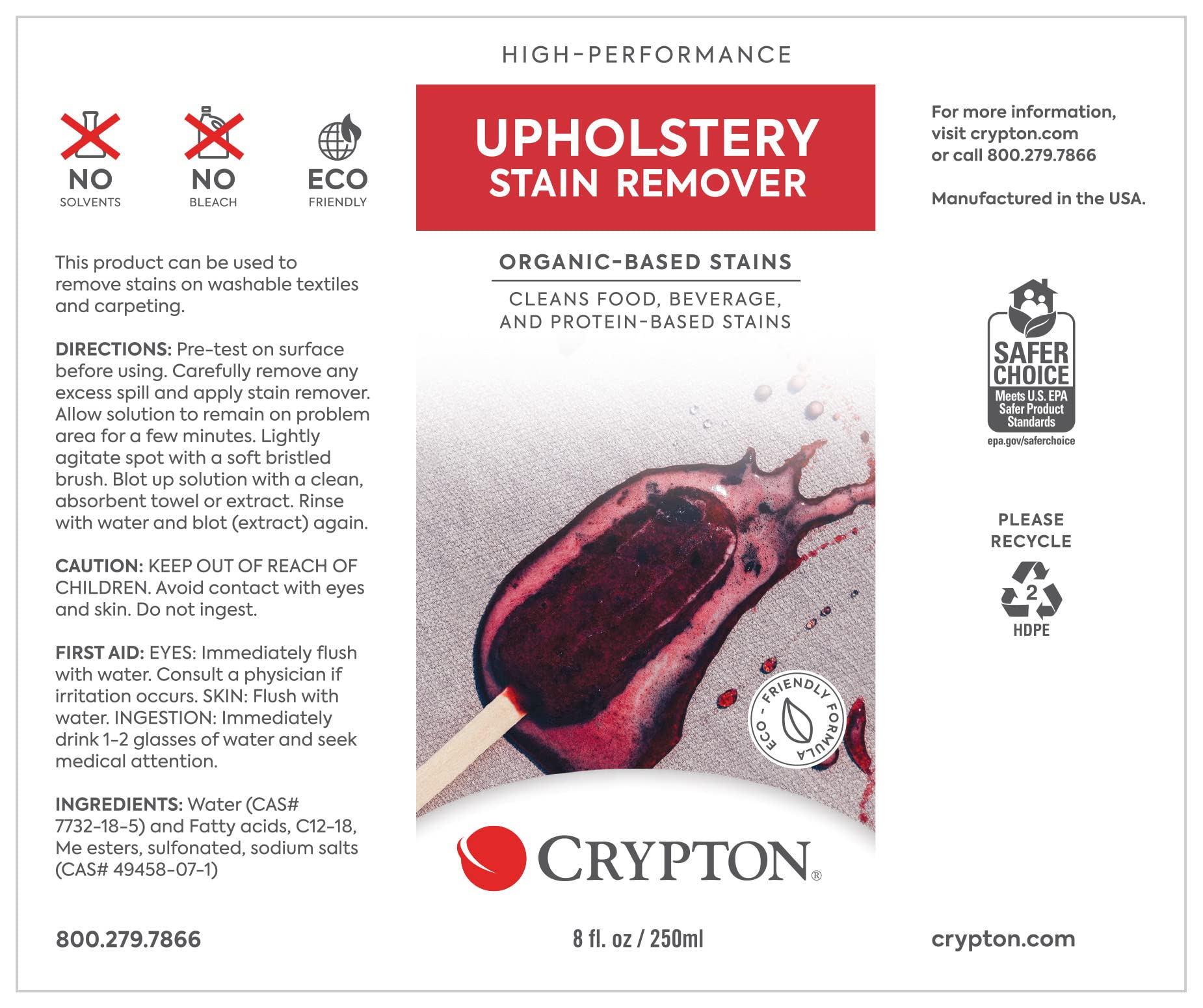 Crypton Upholstery Gold and Purple Stain Remover Kit with Odor Out Deodorizer (8 fl. oz.)