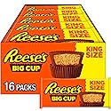 REESE'S Big Cup Milk Chocolate King Size Peanut Butter Cups, Candy Packs, 2.8 oz (16 Count)