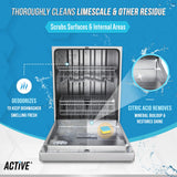 ACTIVE Washing Machine And Dishwasher Cleaning Tablets Bundle - Includes 12 Month Supply Dishwasher Cleaner Deodorizer & Washing Machine Descaler Deep