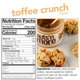 Nuts ‘N More Toffee Crunch Peanut Butter Spread - High Protein, Low Carb, Low Sugar, Gluten Free, Non-GMO, All-Natural Nut Butter Snack (15oz Jar)