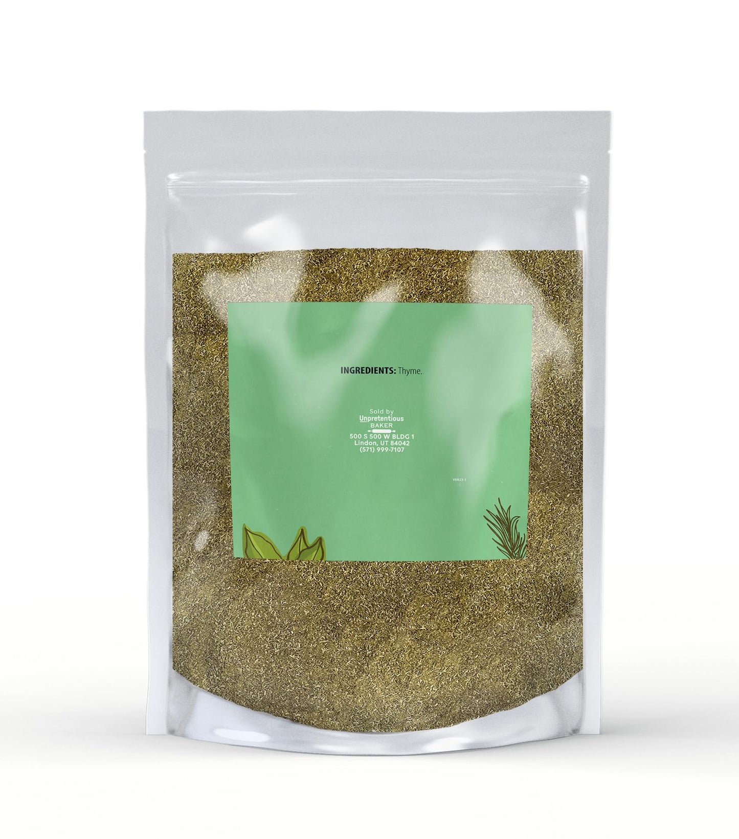 Unpretentious Ground Thyme, 1 lb, Versatile Seasoning, Savory Flavor, Soups & Sauces