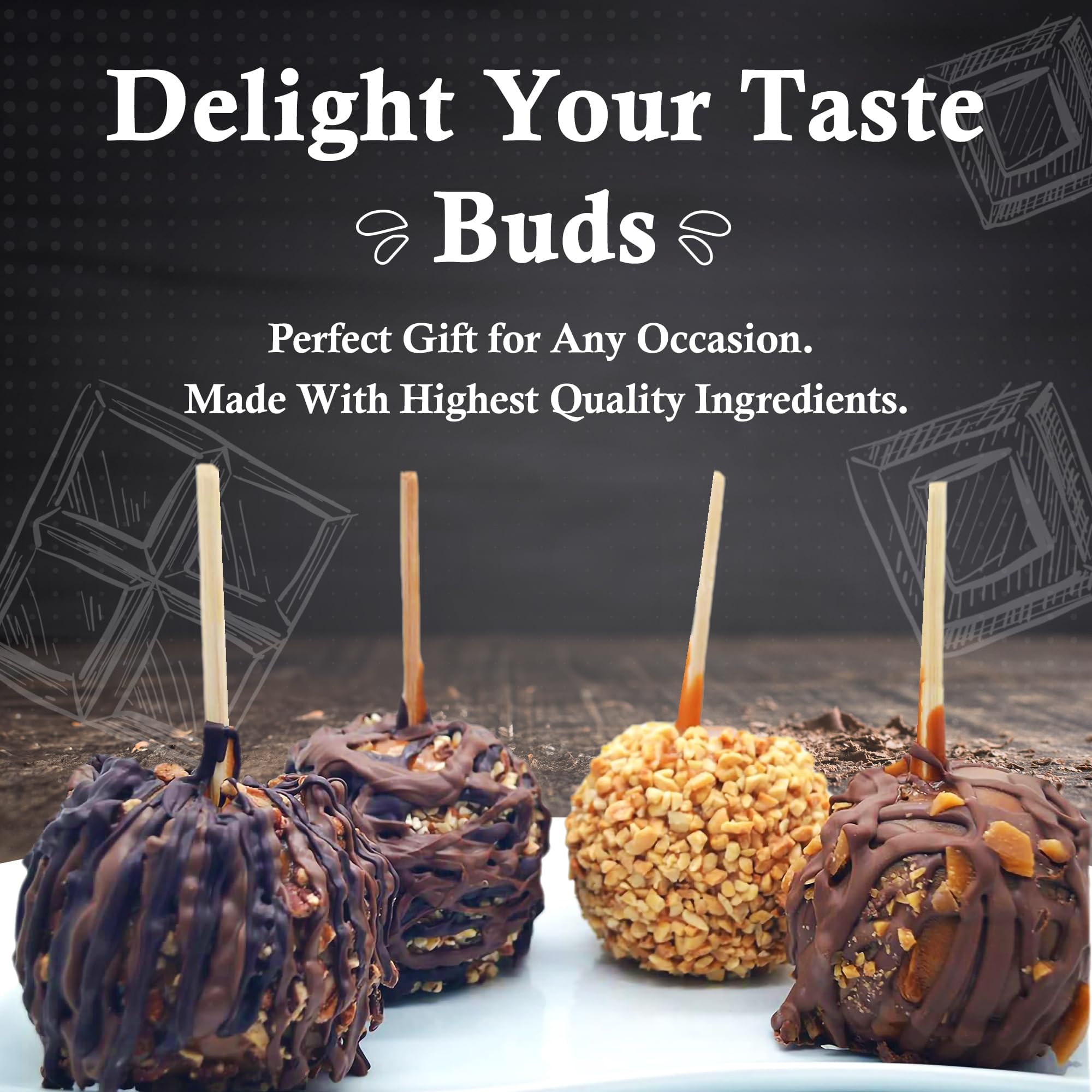 US Sweets Caramel Apples - Caramel Granny Smith Apples | Candied Apples | Delicious Gift | Handmade in Small Batches | Guaranteed to Arrive Fresh