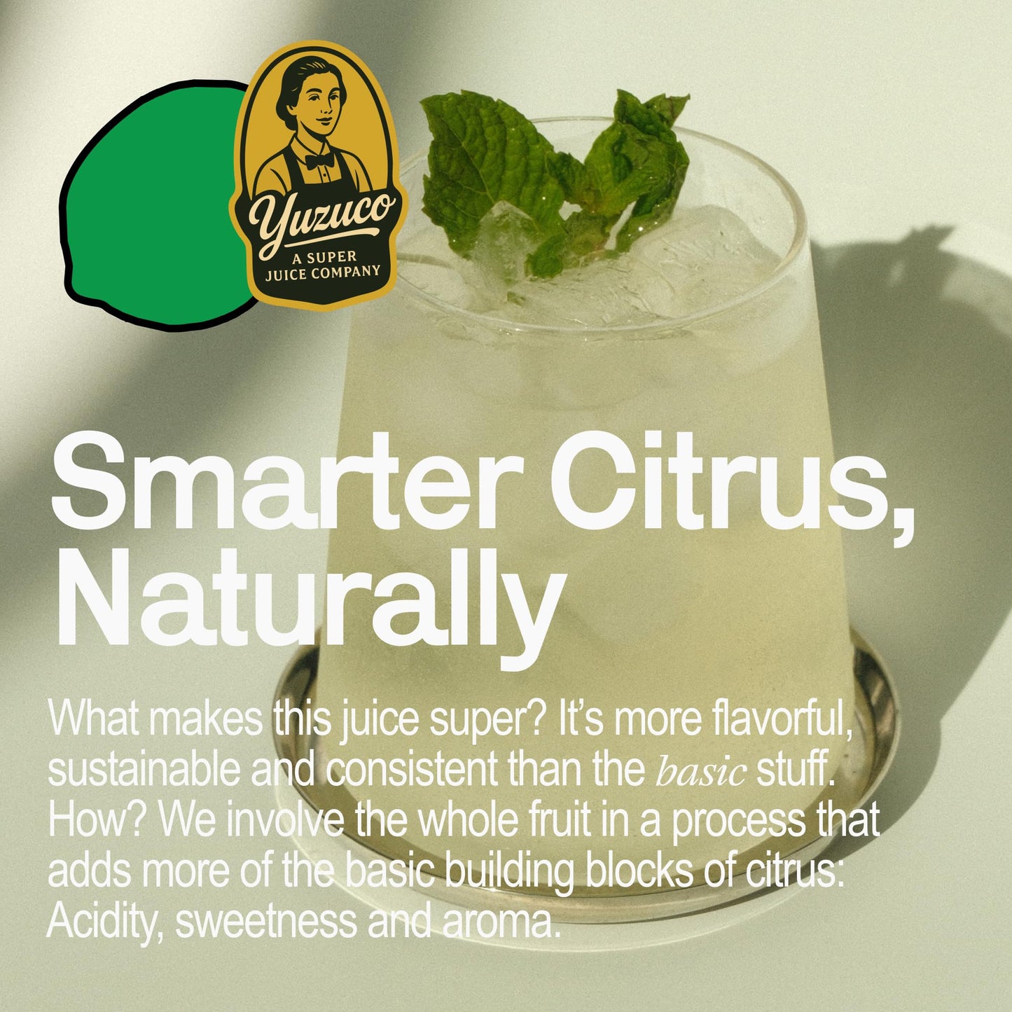 Lime Super Juice for Cocktails - yuice™ by YUZUCO, Fresh-Tasting Bottled Lime Juice, 13 oz (1 Bottle), For Bars, Cocktails, Vinaigrettes & Marinades