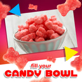 Sour Bears Gummy Candy | 1 Lb Bag | Tutti-Frutti Jelly Candies | Gelatin Free Gummi Bears | Neon Pink Gummies for Gender Reveal, Baby Showers & Candy