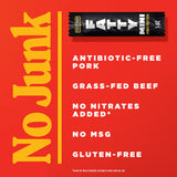 FATTY Mini Meat Sticks, Made with Grass Fed Beef, Pork Raised Without Antibiotics, 7g Protein Per Stick, Original Minis, 1 oz. Snack Size (Pack of 10)