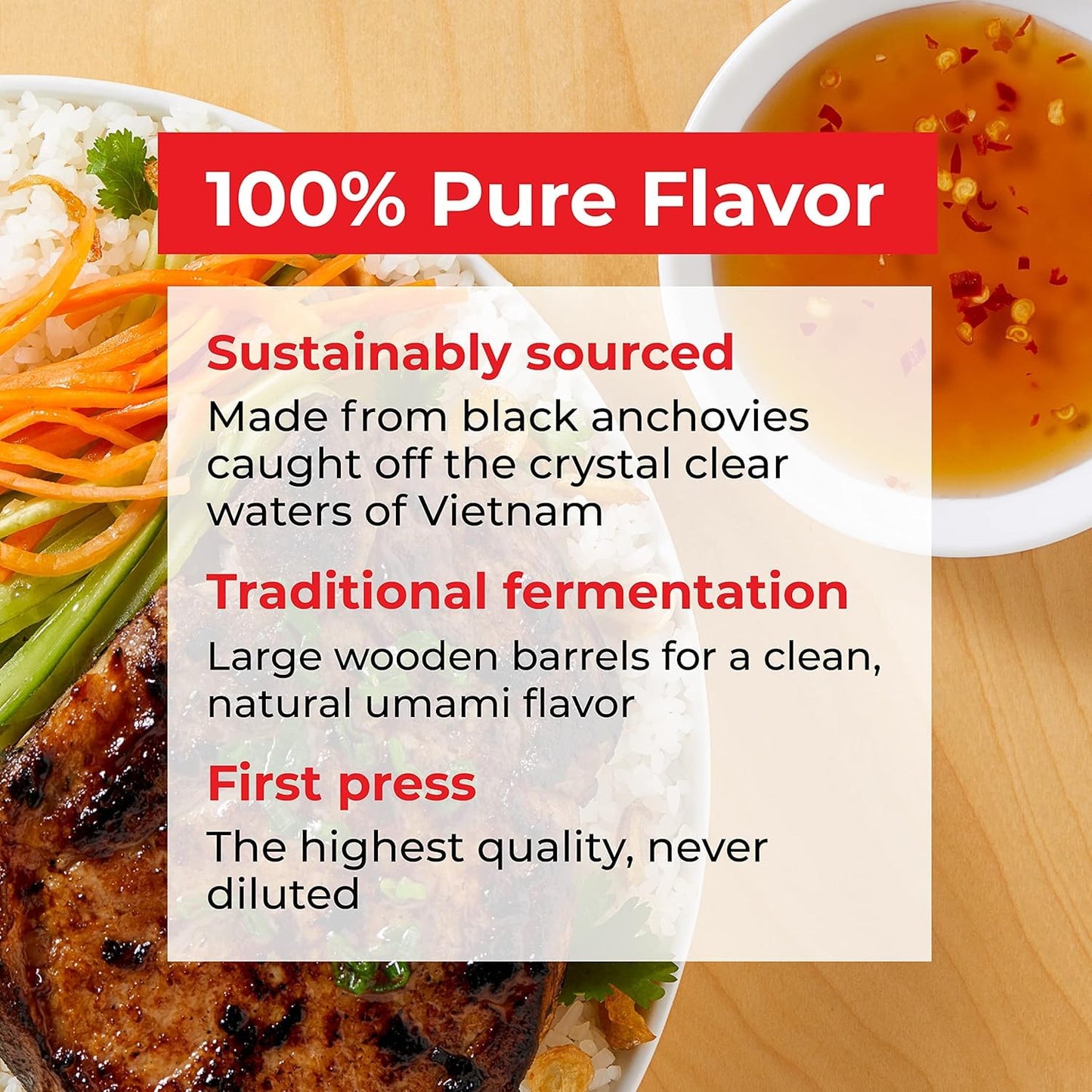 Red Boat Fish Sauce | Premium 40°N Fish Sauce made with just 2 ingredients in Vietnam | Keto, Paleo & Whole 30 | Sugar free | 17 fl oz (Pack of 3)