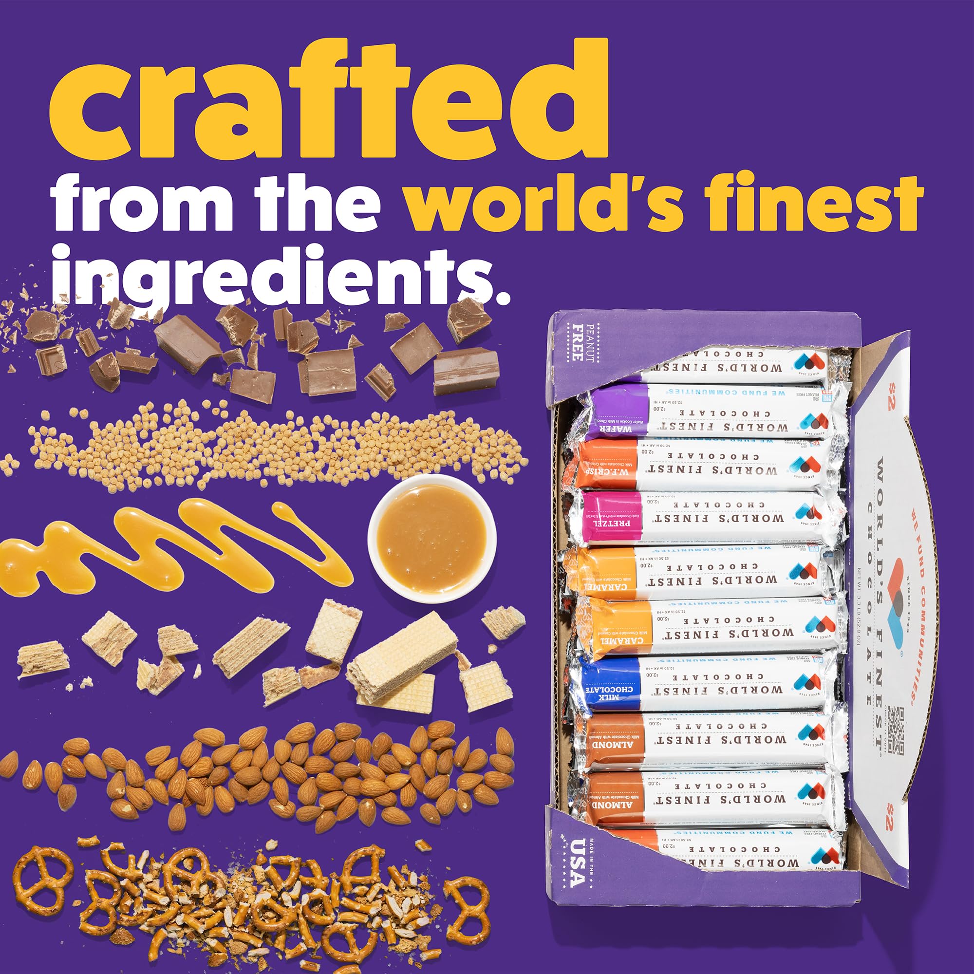 World's Finest® Chocolate - 40 Candy Bar - Fundraising Chocolate Variety Pack