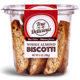 True Delicious WHOLE ALMOND BISCOTTI, Fine Italian cookies, baked twice (4 boxes of 6oz each) …