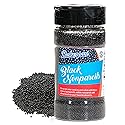 Bakerpan Black Nonpareils Sprinkles - 7 Ounces Black Sprinkles for Cake Decorating - Edible Nonpareils for Cupcakes, Ice Cream, Cake Decorations (Made