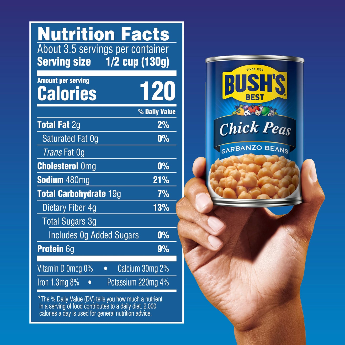 Bush's Best Garbanzo Beans (Chickpeas) 16 oz.