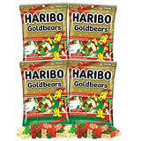 Haribo Christmas Gummy Bears, Fruit Flavored Red White and Green Chewy Candies, Festive Stocking Stuffer Gift, 4 Ounces (Pack of 4)