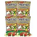 Haribo Christmas Gummy Bears, Fruit Flavored Red White and Green Chewy Candies, Festive Stocking Stuffer Gift, 4 Ounces (Pack of 4)