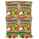 Haribo Christmas Gummy Bears, Fruit Flavored Red White and Green Chewy Candies, Festive Stocking Stuffer Gift, 4 Ounces (Pack of 4)