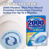 2000 FLUSHES-208017 Blue Plus Bleach Automatic Toilet Bowl Cleaner, 3.5 OZ ( Pack Of 12 )