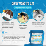 Garbage Disposal Cleaner Deodorizer Tablets - 24 Pack, New Powerful XL Foaming Tablet - Fresh Citrus Foam Sink Garburator Disposer Freshener, Natural