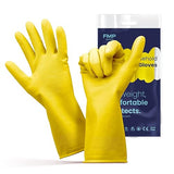 FMP Brands Cleaning Gloves - 12 Pairs Rubber, Non-Slip Dishwashing Gloves, Waterproof Reusable Latex for Kitchen, Bathroom, Household, Gardening