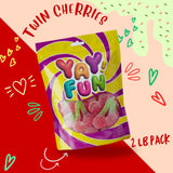 Sour Cherry Gummy Candy, Halal Candy Bulk 2 Pound Bag | Sweet & Tangy Cherry Gummies | Fruit Flavored Gummies for Parties, Candy Buffets, Goodie Bags