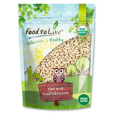Food to Live Organic Sprouted Sunflower Seeds with Himalayan Salt, 1 Pound - Raw Kernels, Perfect for Cooking, Baking and Snacking, Keto-Friendly
