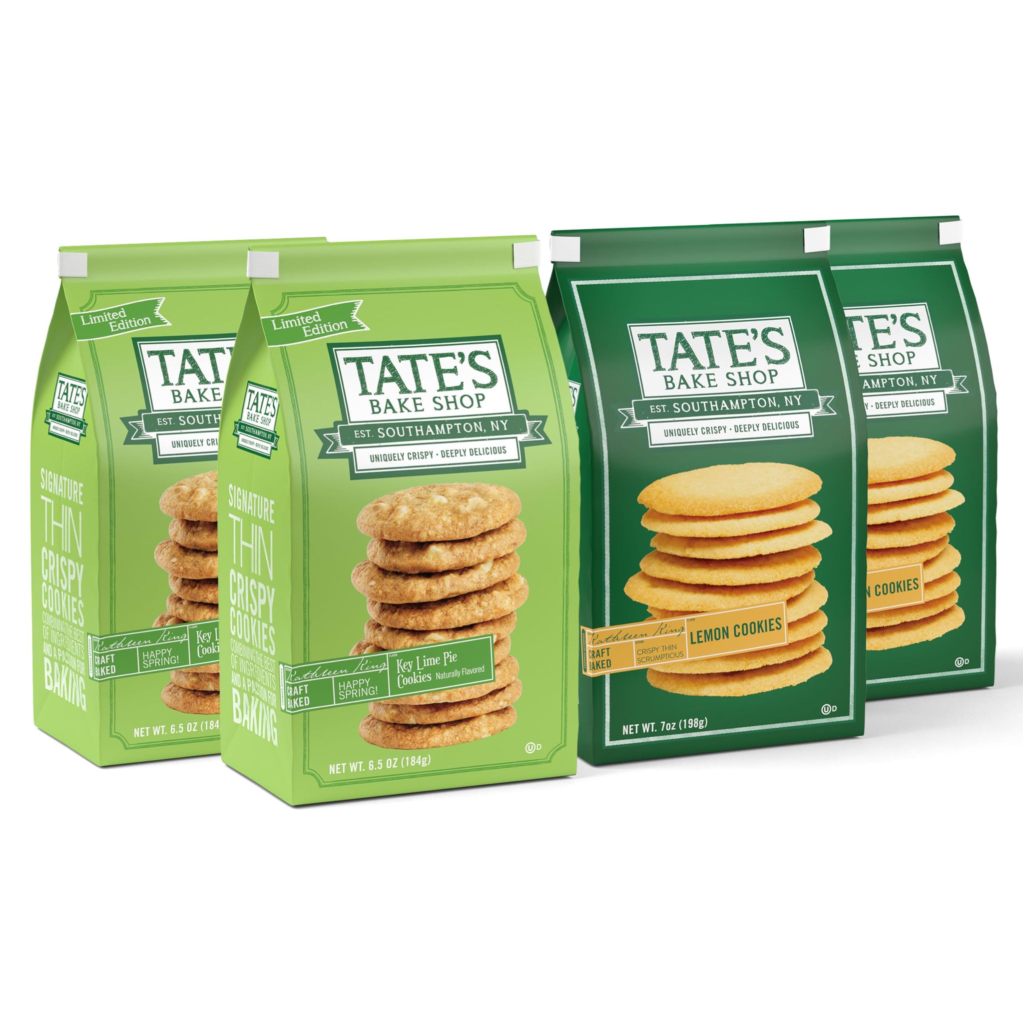 Tate's Bake Shop Key Lime Pie and Lemon Cookies Variety Pack, 4 Bags