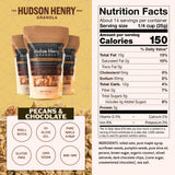 Hudson Henry Chocolate Pecan Granola | Gluten Free Granola with Nuts & Seeds | Vegan, Non-GMO & Small Batch Baked with Pure Maple Syrup & Extra Virgin