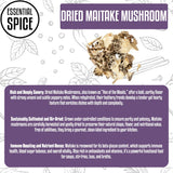 Essential Spice Dried Maitake Mushrooms - Whole, Rich Umami Flavor & Frilly Texture - Ideal for Soups, Stir-Fries, Broths & Risottos - Easy