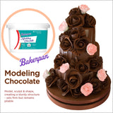 Bakerpan Bright White Modeling Chocolate for Cake Decorating, 1 Pound - Sculpt Cakes, Model Figurines & Cake Toppers - Firm Yet Pliable Molding