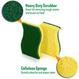 Pine-Sol Heavy Duty Scrub Sponges for Cleaning | Dual-Sided Dishwashing and Scouring Pad | Kitchen Supplies for Washing Dishes, Pots, Pans, 2 Pack