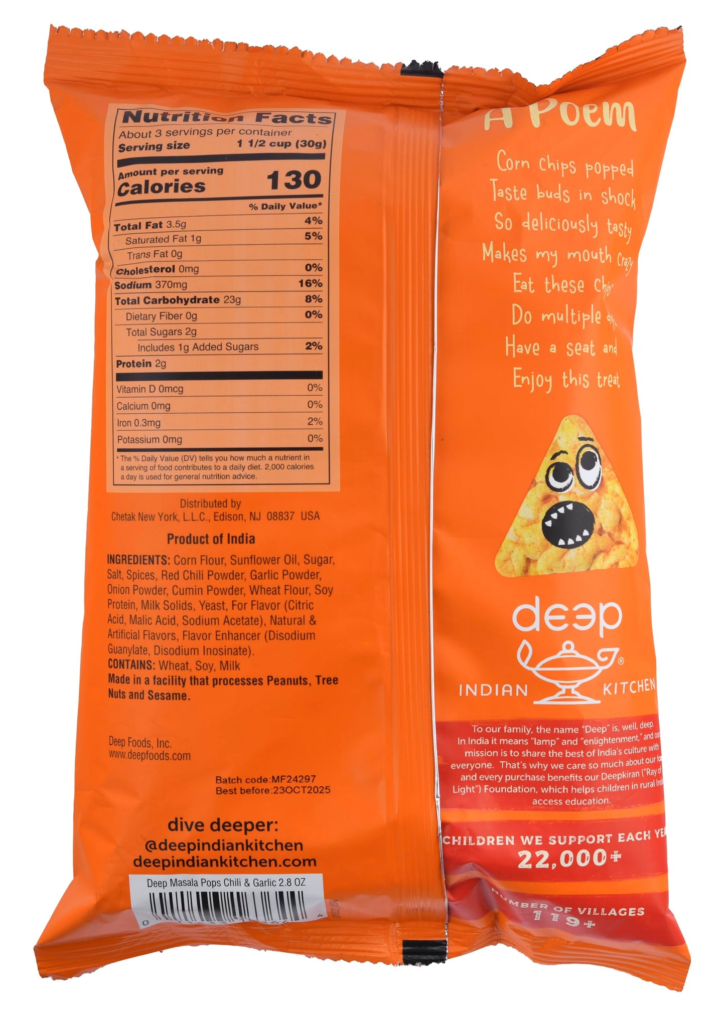 Masala Pops Chili & Garlic (2.8oz)