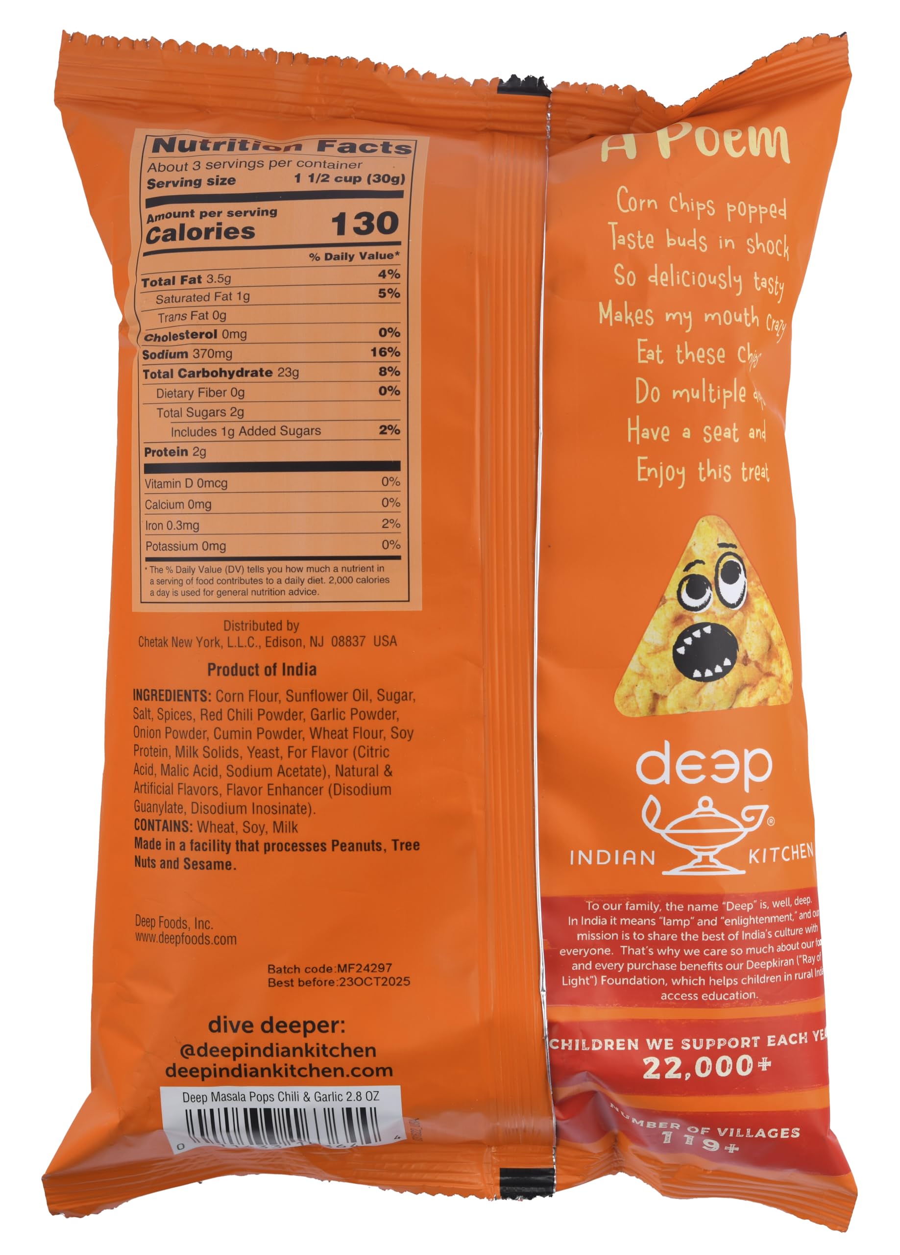 Masala Pops Chili & Garlic (2.8oz)