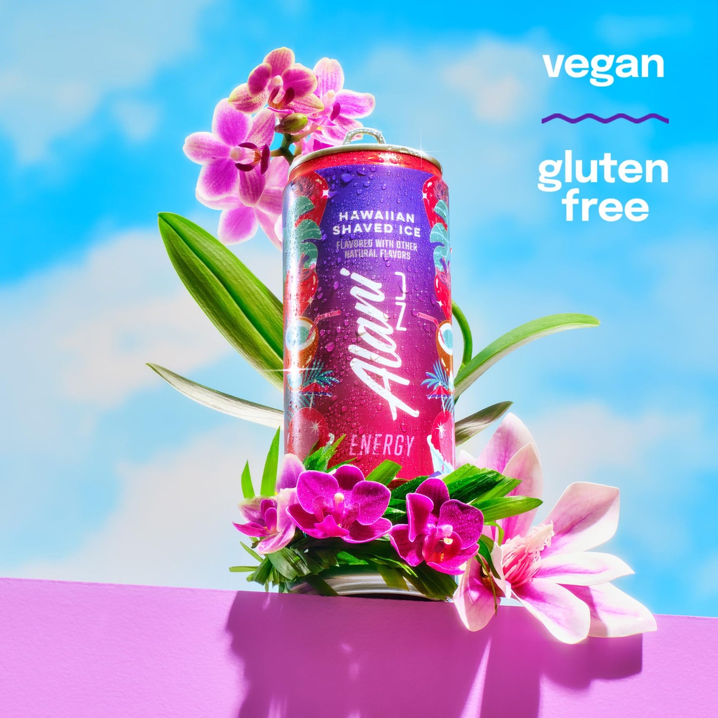 Alani Nu HAWAIIAN SHAVED ICE, Sugar Free, Low Calorie Energy Drinks, 200mg Caffeine, Biotin, B Vitamins, Zero Sugar, 10 Calories, 12 Fl Oz Cans, 24