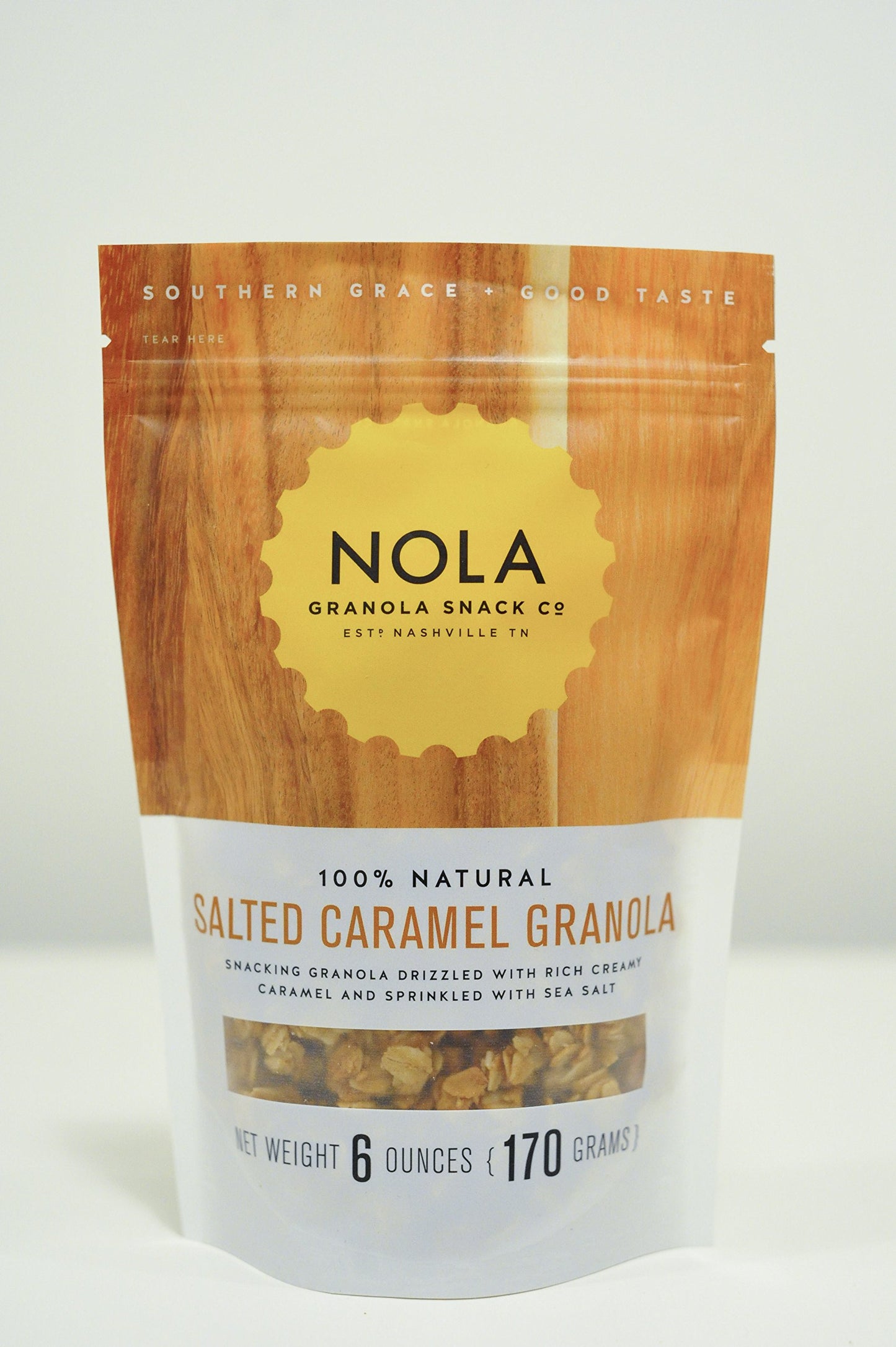 Nola Snack Co Salted Caramel Snack Grano Snacking Granola, Salted Caramel