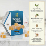 Turkish Delight Candy (Lokum) - Gourmet Chewy Candy, Premium Gift Box - Honeycomb Packaging, 8.8 oz (250g), Middle Eastern Sweets (Classic Mastic Gum)