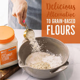 BetterBody Foods Organic Coconut Flour 2 Pound Jar, Gluten-Free White Flour Alternative with a Slight Coconut Taste and Aroma, 23% Dietary Fiber per