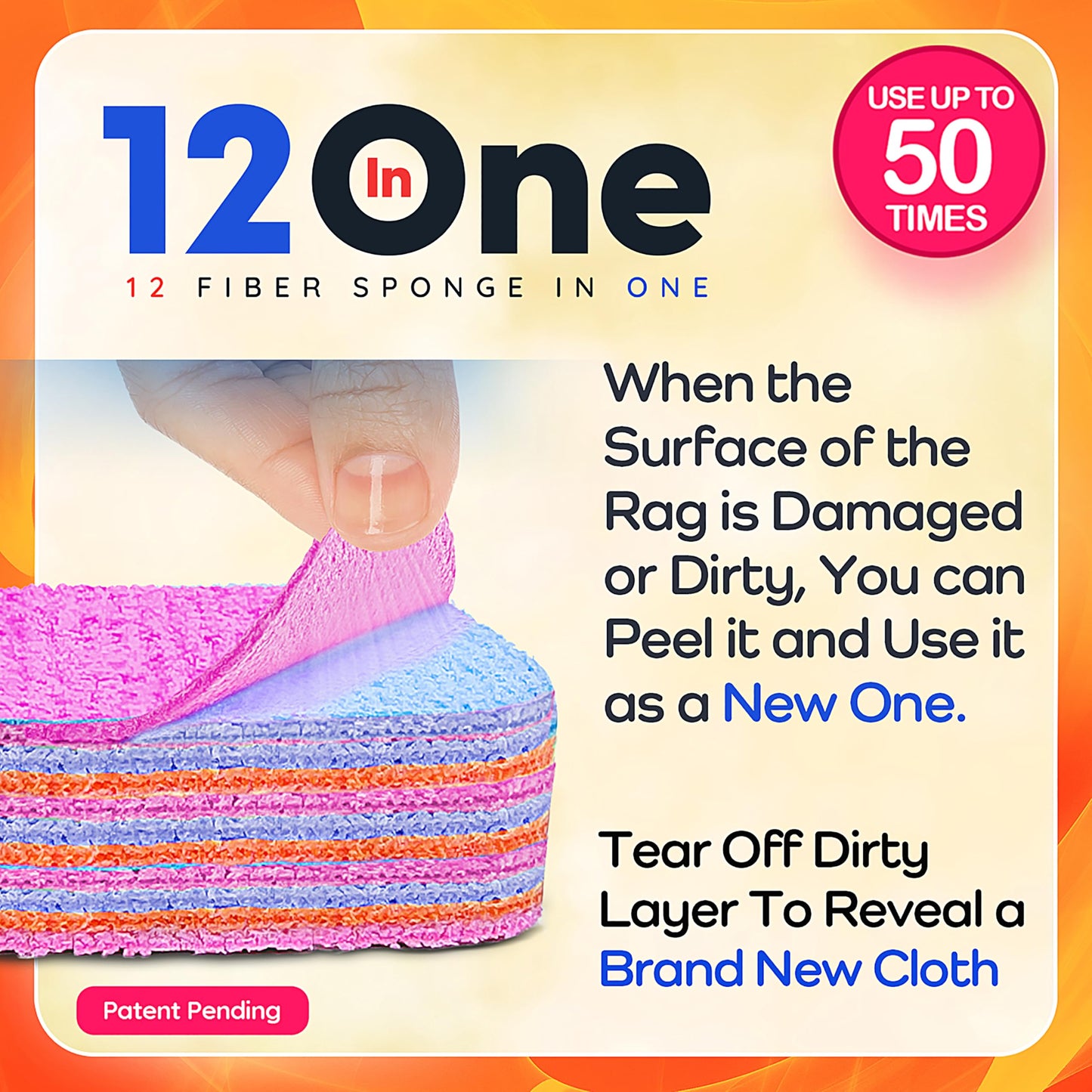 Magical Fiber Stain Remover- Use as Spot Remover- No Dry Cleaning Food, Grease, Coffee Off Laundry, Tea, Fabric, Pet Stains, Stain Remover Sponge
