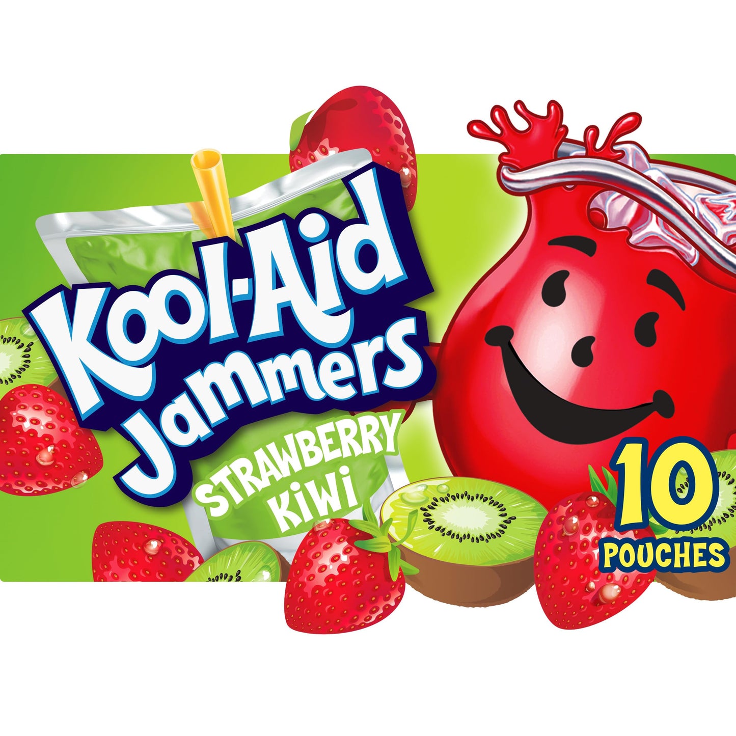 Kool-Aid Jammers Artificially Flavored Drink, 1 Pouches, for School Lunches and On-the-Go Hydration, Strawberry Kiwi Flavor, Excellent Source