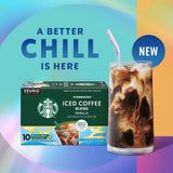 Starbucks K-Cup Coffee Pods, Iced Coffee Blend, Vanilla Naturally Flavored for Keurig Brewers, 100% Arabica, 6 Boxes (60 Pods Total)
