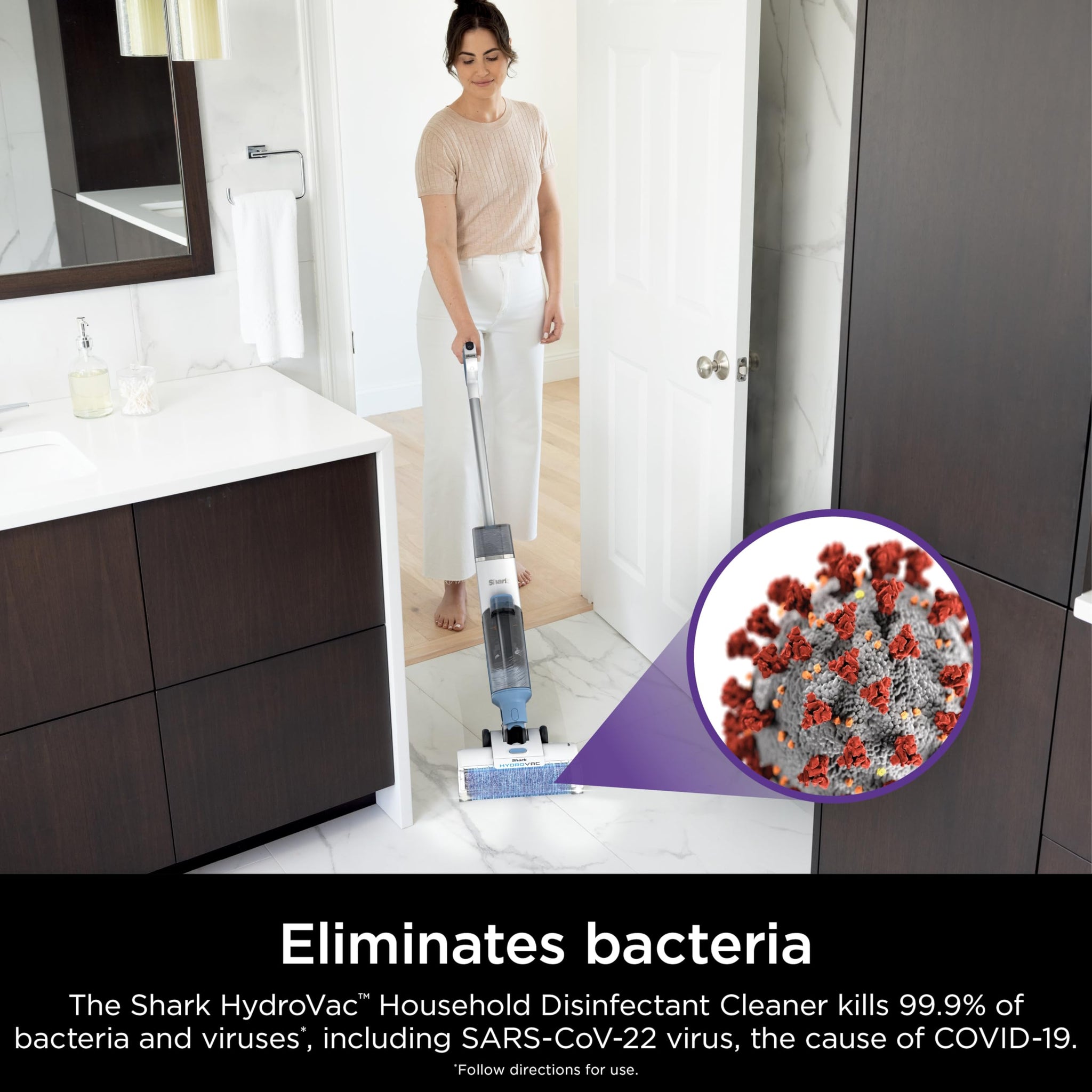 Shark HydroVac Household Disinfectant Cleaner, Kills 99.9% of Bacteria & Viruses, Compatible with Shark HydroVac 3-in-1 Multi-Surface Cleaners on