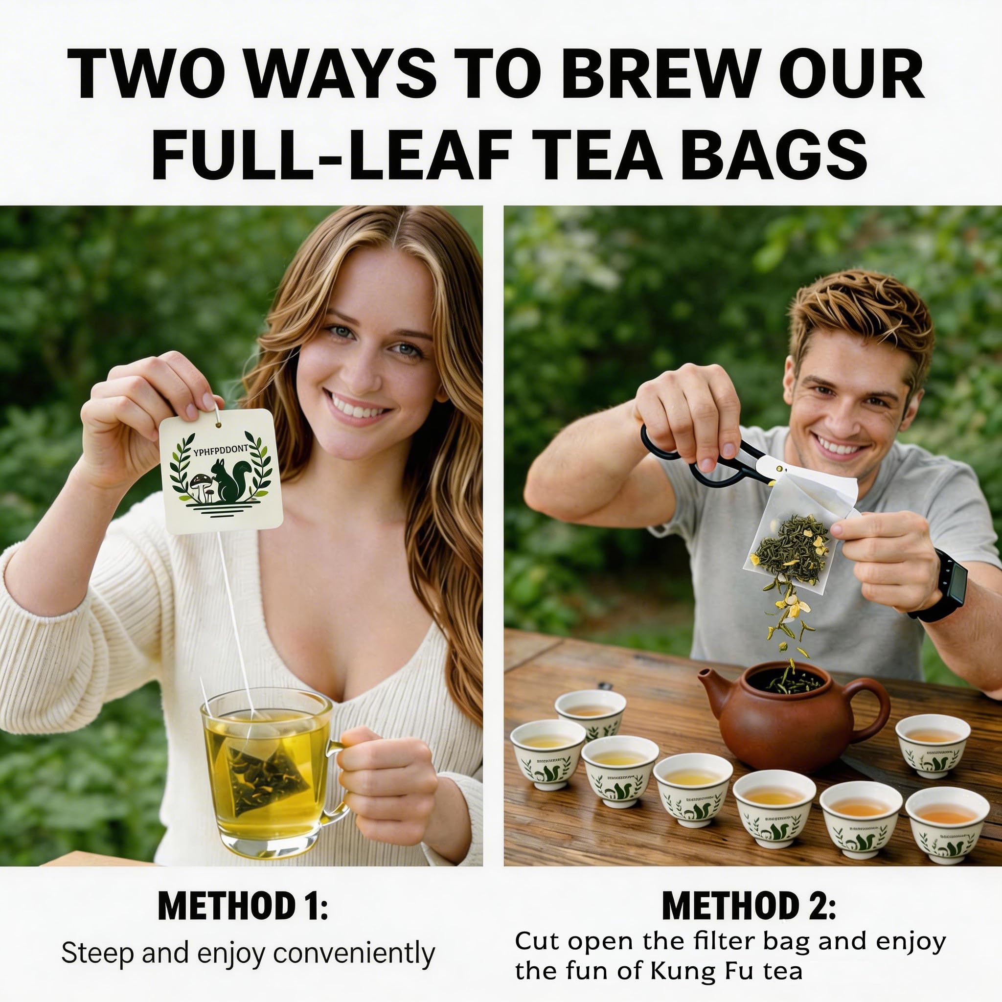 YPHFPDDONT Premium Jasmine Green Tea Bags - Luxury Whole Leaf, Individually Wrapped Eco-Friendly Corn Fiber Sachets, Authentic Chinese Floral Tea, Hot