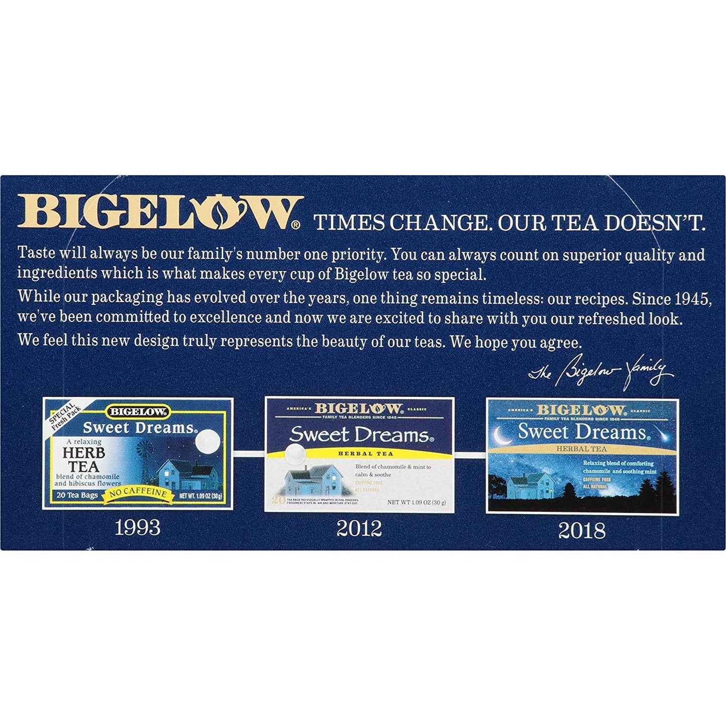 Bigelow Tea Herbal Tea Sweet Dreams 20 bag (Pack of 3)