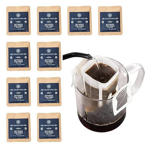 SALISH KINH Vietnamese Pour Over Coffee | Between the Pines Blend | Medium Roast | 10 Pack | Single-Serve | Portable | Single Origin | Direct Trade |