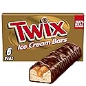 TWIX Ice Cream Bars Vanilla Caramel Chocolatey Cookie Dessert Bar Individually Wrapped, 6 Pack, 1.93 Oz Bars