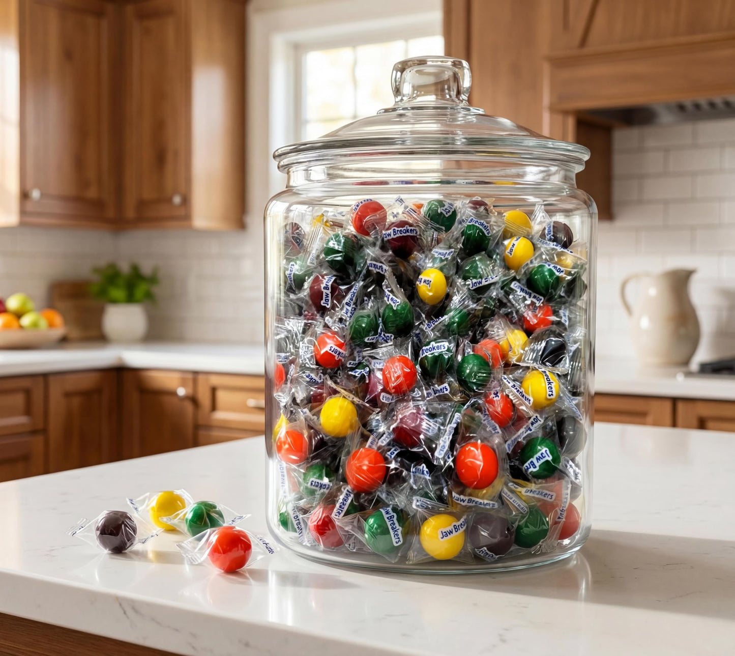 Jawbreaker Candy Bulk 2 lb - Assorted Hard Jaw Breaker Balls - Classic Long Lasting - Retro Hard Wrapped Suckers for Parties, Buffets, Vending, Pinata