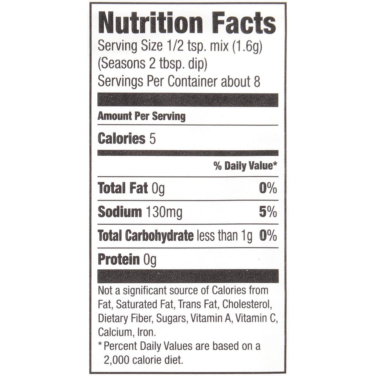 McCormick Vegetable Dip Seasoning Mix, 0.46 oz (Pack of 12)