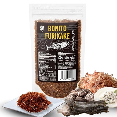 Bonito Flake Furikake with Kombu and Shiitake, Katsuo Shigure, Made in Japan | No MSG, Additive-Free | 2.8oz (80g) by SUI of Tokyo