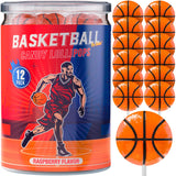Basketball Lollipops 12pk- Basketball Candy For Basketball Party Favors & Basketball Party Supplies - Snacks & Candy Basketball Suckers For Basketball