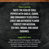 Frontier Co-op Organic Chili Powder, 1.94 oz - For Mexican, Tex-Mex, and Indian Dishes