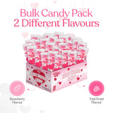 30 Pack Valentines Day Bracelet Candy - Individually Wrapped Holiday Themed Love Heart Candies - Strawberry, Tutti Frutti Delicious Flavors - Bulk