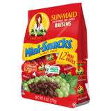 Sun-Maid California Raisins Mini Snacks Bags, 6 oz