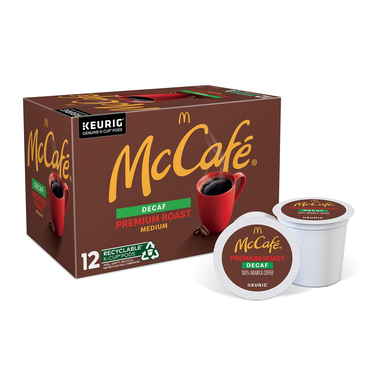 McCafé Decaf Premium Medium Roast K-Cup Coffee Pods (12 Pods)