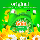 Gain Liquid Laundry Detergent, Freshness, Odor Defense, High Efficiency Washing Machine Liquid Laundry Soap, Original Scent, 154 fl oz, 100 Loads